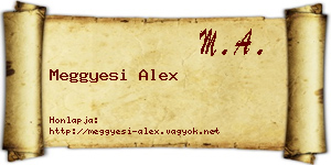 Meggyesi Alex névjegykártya